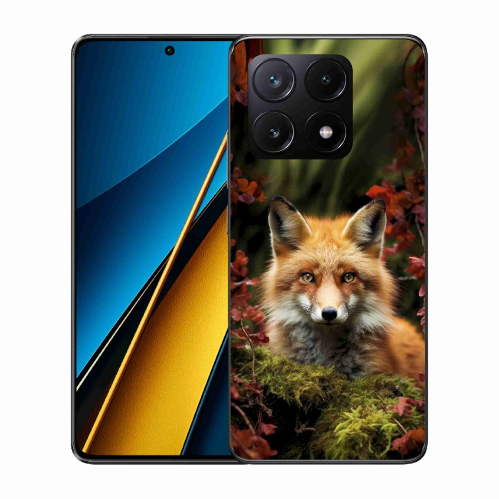 Gél borítás mmCase a Xiaomi Poco X6 Pro 5G számára - róka az erdőben