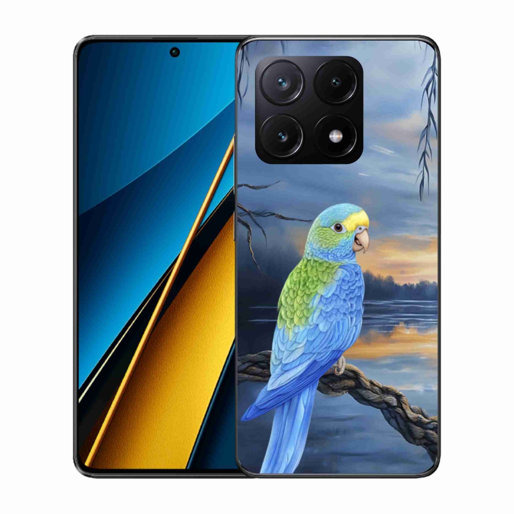 Gél borítás mmCase a Xiaomi Poco X6 Pro 5G készülékhez - kék papagáj