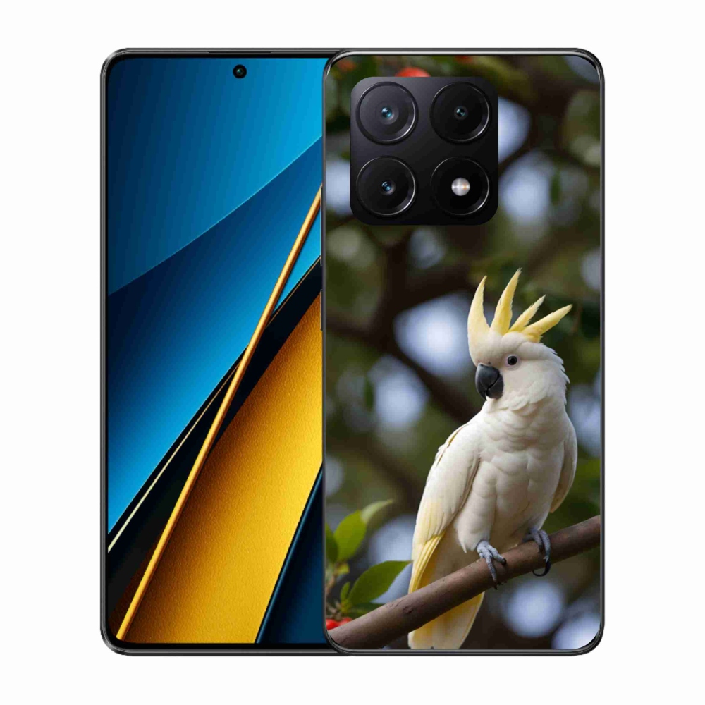 Gél borítás mmCase a Xiaomi Poco X6 Pro 5G számára - papagáj kakadu 3