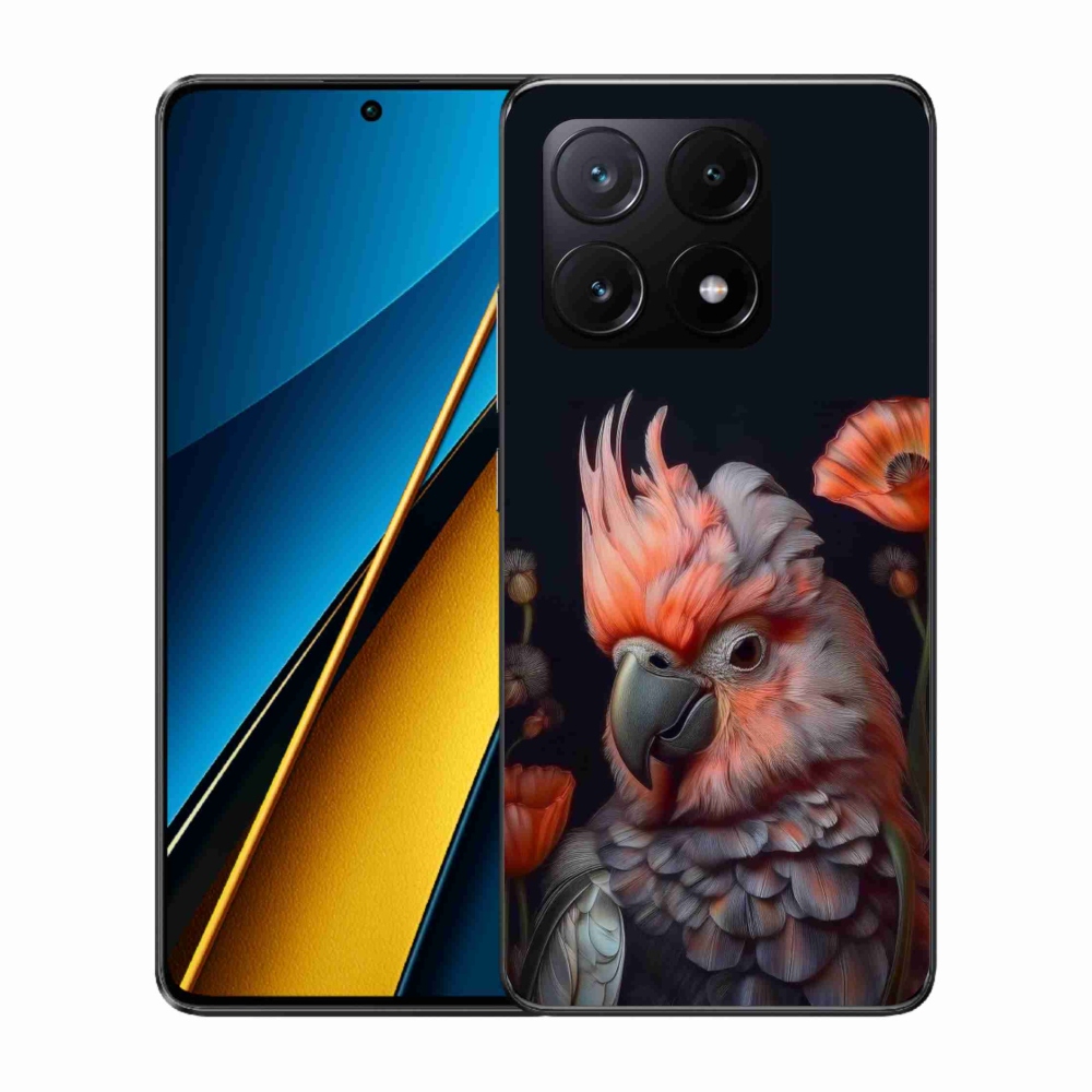 Gél borítás mmCase a Xiaomi Poco X6 Pro 5G számára - papagáj kakadu színekben