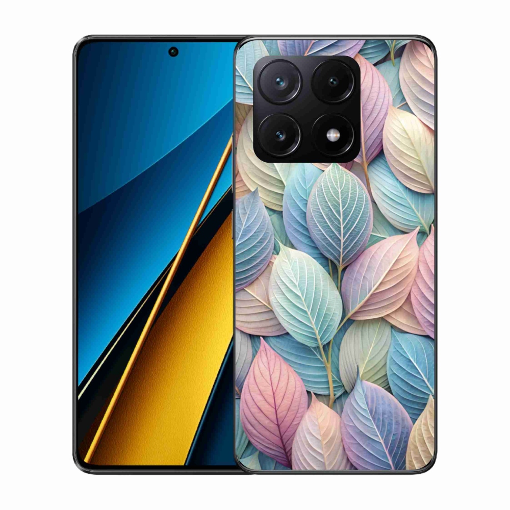 Gél borítás mmCase a Xiaomi Poco X6 Pro 5G számára - pasztell levelek