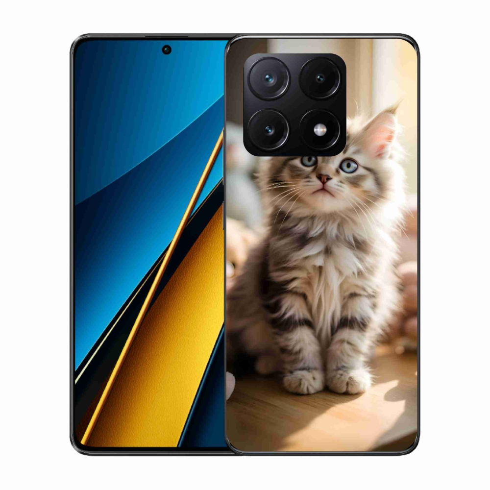 Gél borítás mmCase a Xiaomi Poco X6 Pro 5G számára - aranyos cica 10