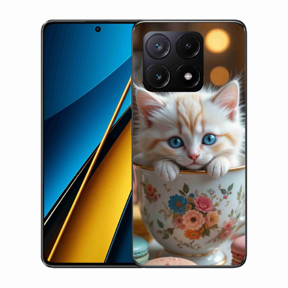 Gél borítás mmCase a Xiaomi Poco X6 Pro 5G számára - aranyos cica 6