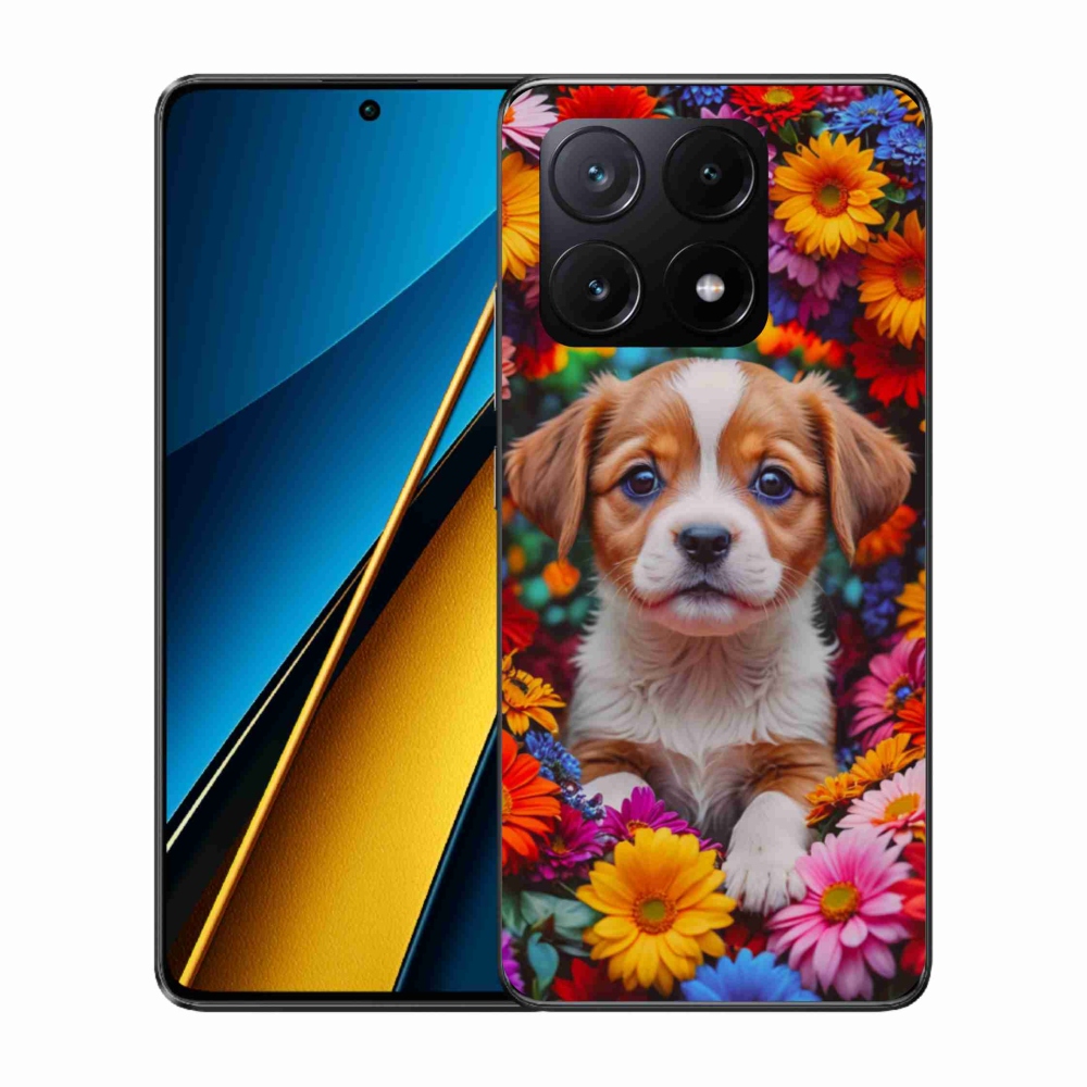 Gél borítás mmCase a Xiaomi Poco X6 Pro 5G számára - aranyos kiskutya