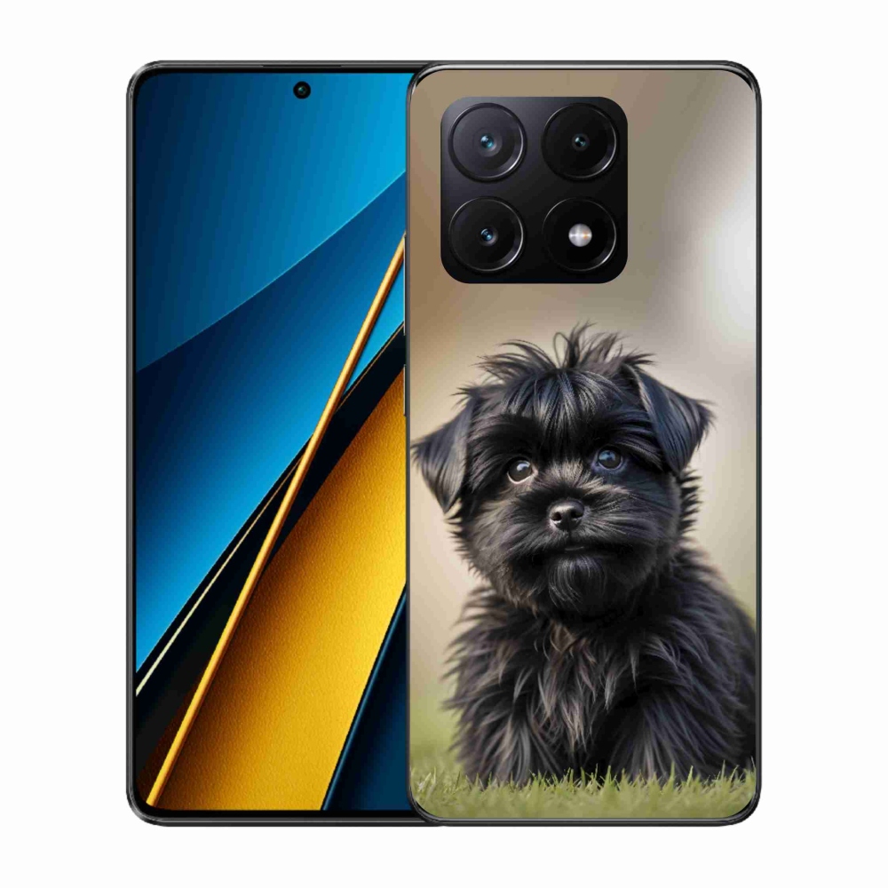Gél borítás mmCase a Xiaomi Poco X6 Pro 5G számára - aranyos fekete kutya