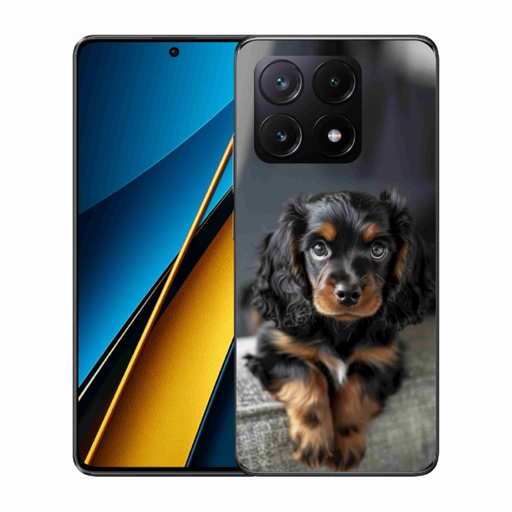 Gél borítás mmCase a Xiaomi Poco X6 Pro 5G számára - aranyos hosszú szőrű tacskó