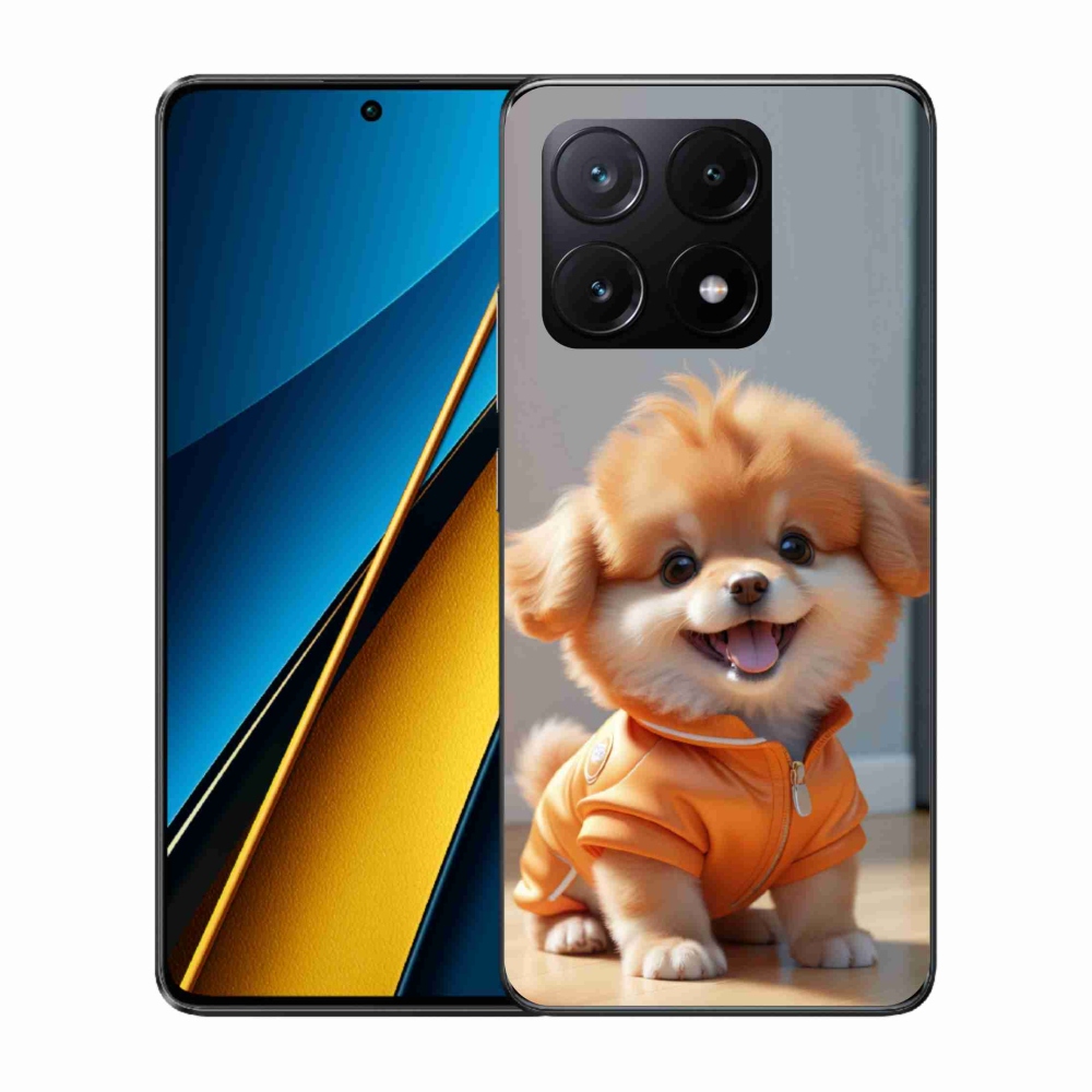 Gél borítás mmCase a Xiaomi Poco X6 Pro 5G számára - aranyos pomerániai pulóverben