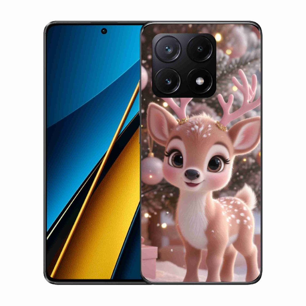 Gél borítás mmCase a Xiaomi Poco X6 Pro 5G számára - aranyos rénszarvas