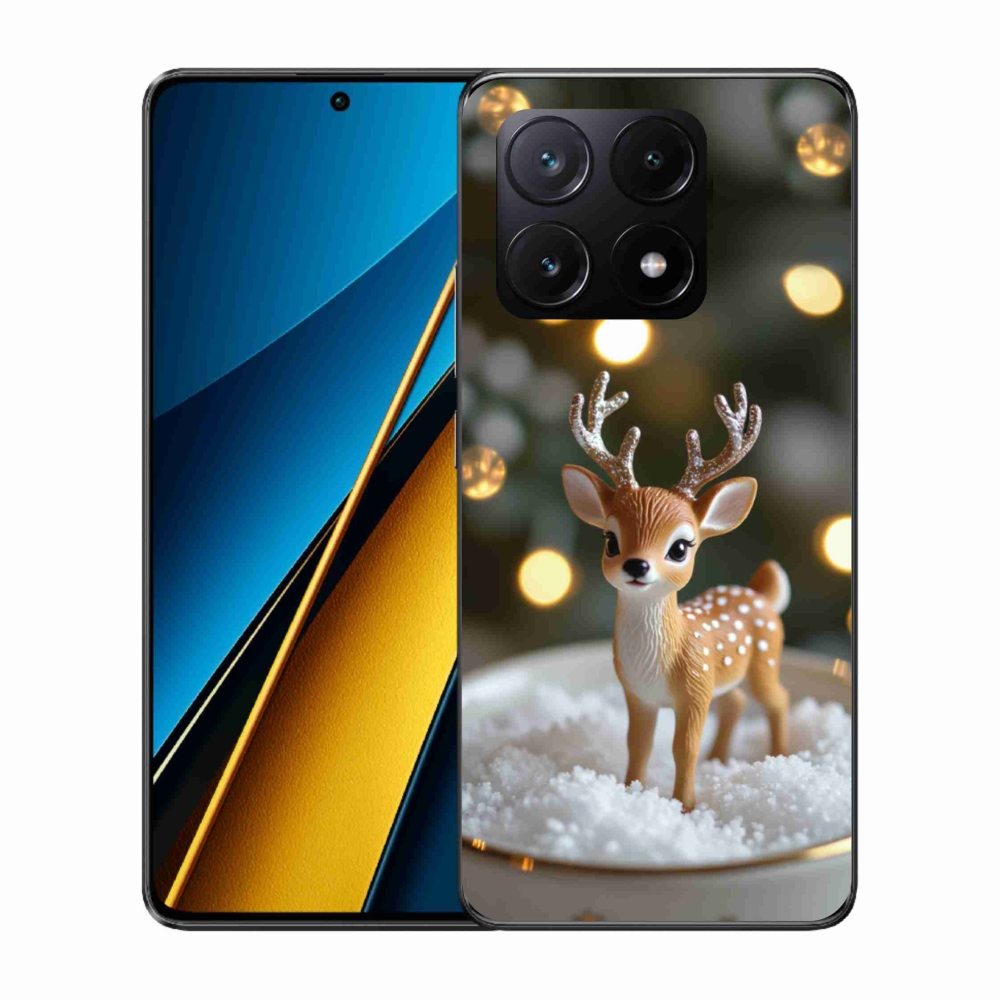 Gél borítás mmCase a Xiaomi Poco X6 Pro 5G számára - aranyos karácsonyi szarvasok