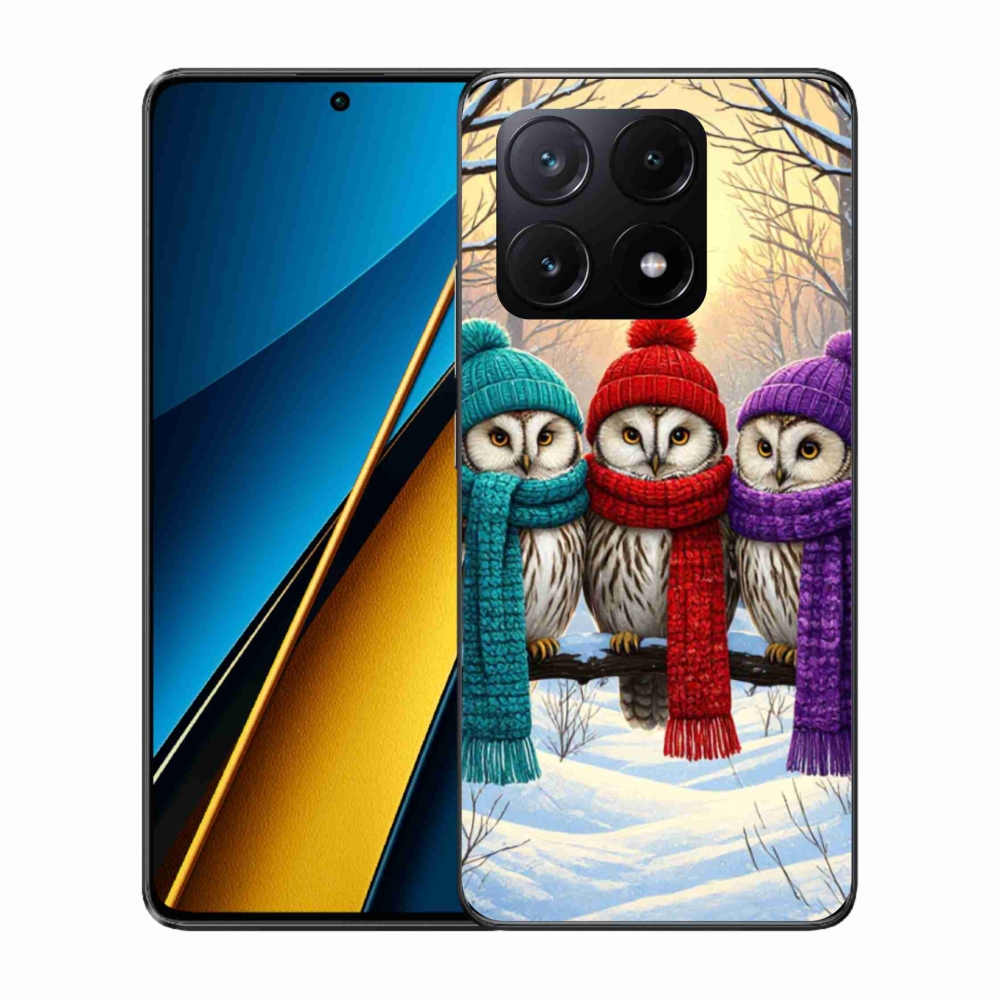 Gél borítás mmCase a Xiaomi Poco X6 Pro 5G számára - bagoly barátok