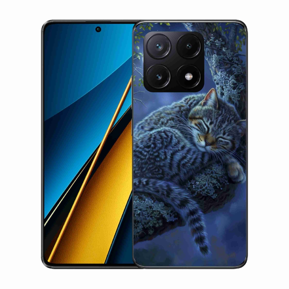 Gél borítás mmCase a Xiaomi Poco X6 Pro 5G számára - alvó macska
