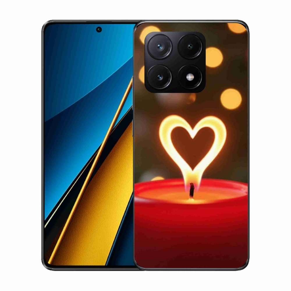 Gél borítás mmCase a Xiaomi Poco X6 Pro 5G-hez - láng szíve
