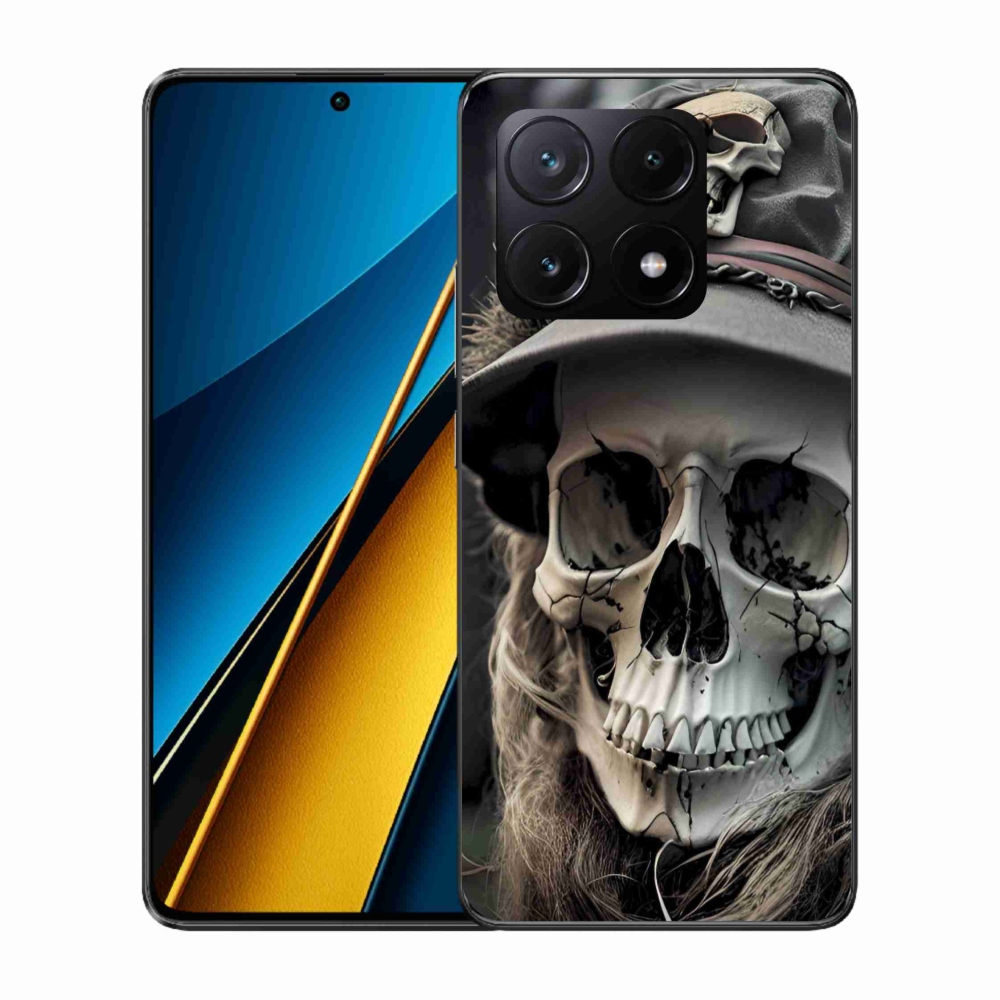 Gél borítás mmCase a Xiaomi Poco X6 Pro 5G számára - sötét koponya