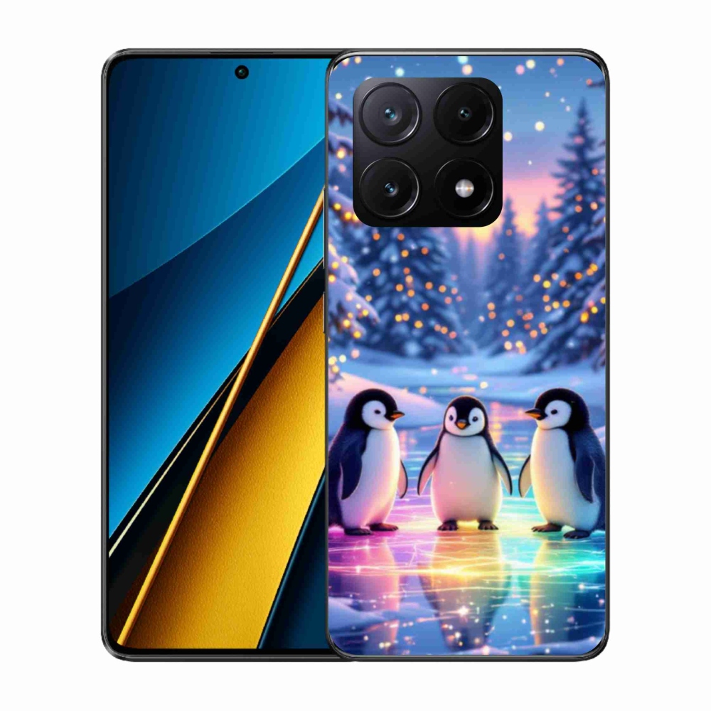 Gél borítás mmCase a Xiaomi Poco X6 Pro 5G számára - pingvinek