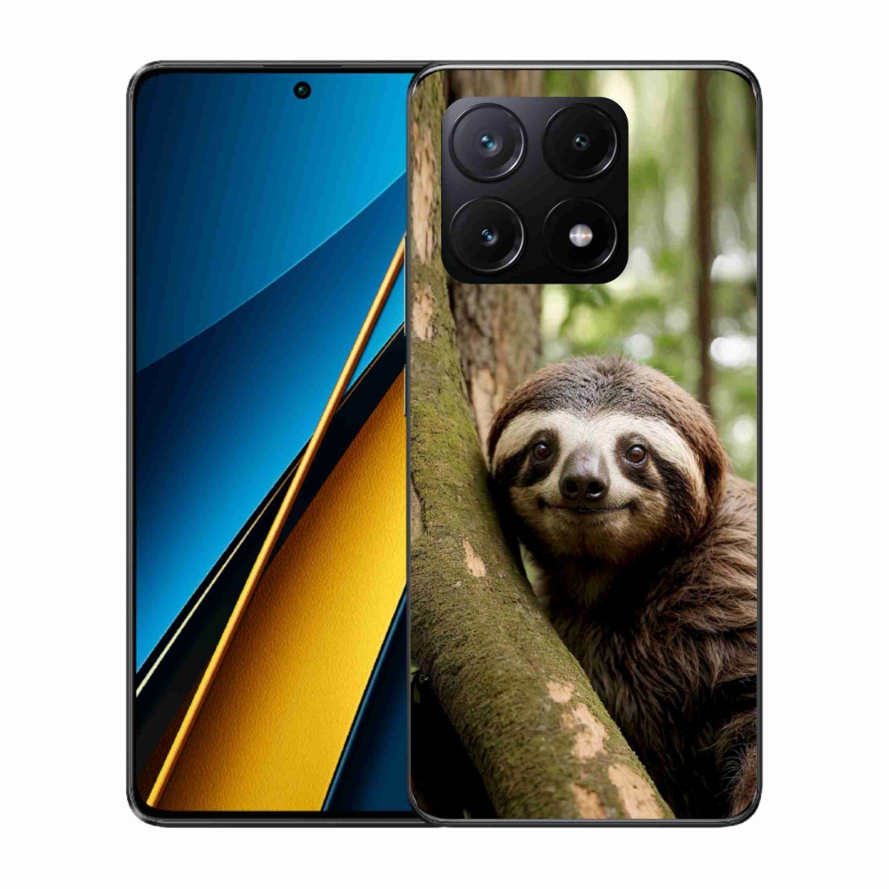 Gél borítás mmCase a Xiaomi Poco X6 Pro 5G számára - mosolygó lajhár