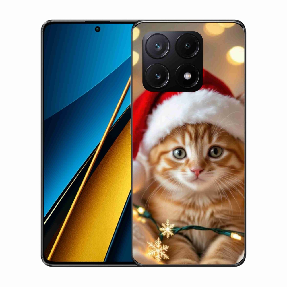 Gél borítás mmCase a Xiaomi Poco X6 Pro 5G számára - Karácsonyi cica
