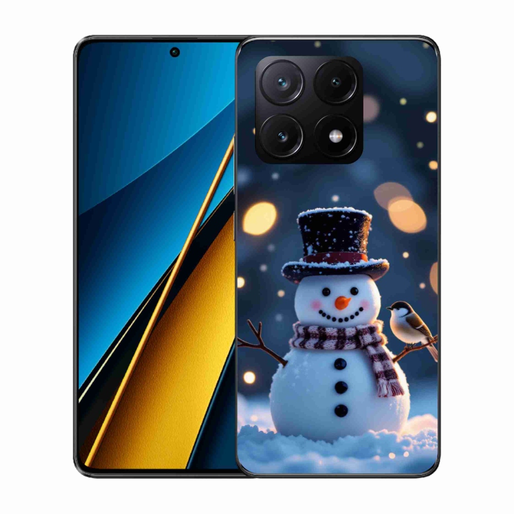 Gél borítás mmCase a Xiaomi Poco X6 Pro 5G számára - karácsonyi hóember