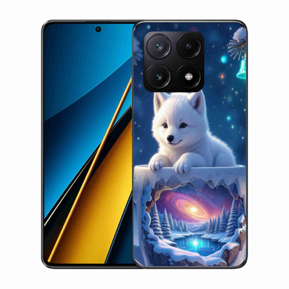 Gél borítás mmCase a Xiaomi Poco X6 Pro 5G számára - Karácsonyi kölyökkutyakölyök