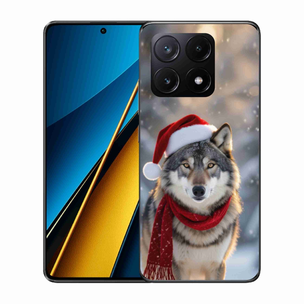 Gél borítás mmCase a Xiaomi Poco X6 Pro 5G-hez - Karácsonyi farkas