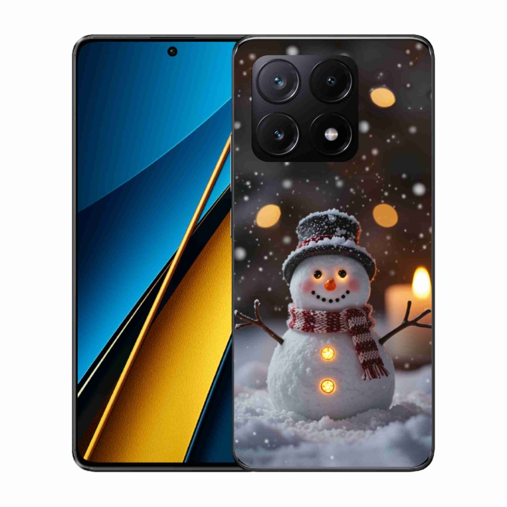 Gél borítás mmCase a Xiaomi Poco X6 Pro 5G számára - boldog hóember