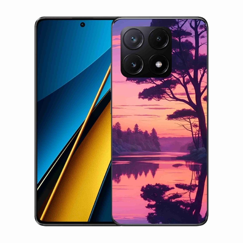 Gél borítás mmCase a Xiaomi Poco X6 Pro 5G számára - naplemente a tó felett