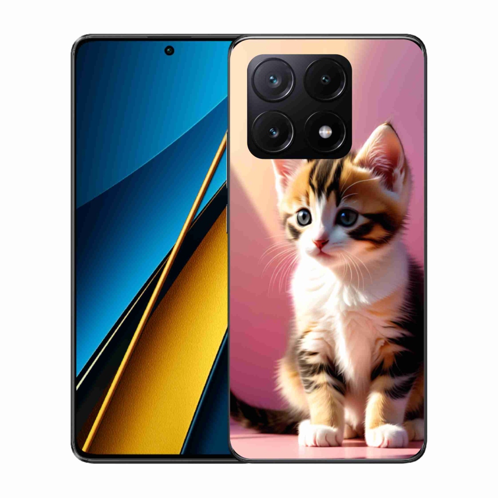 Gél borítás mmCase a Xiaomi Poco X6 Pro 5G számára - kíváncsi cica 2