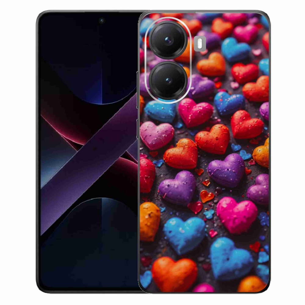 Gél borítás mmCase a Xiaomi Poco X7 Pro 5G számára - színes szív