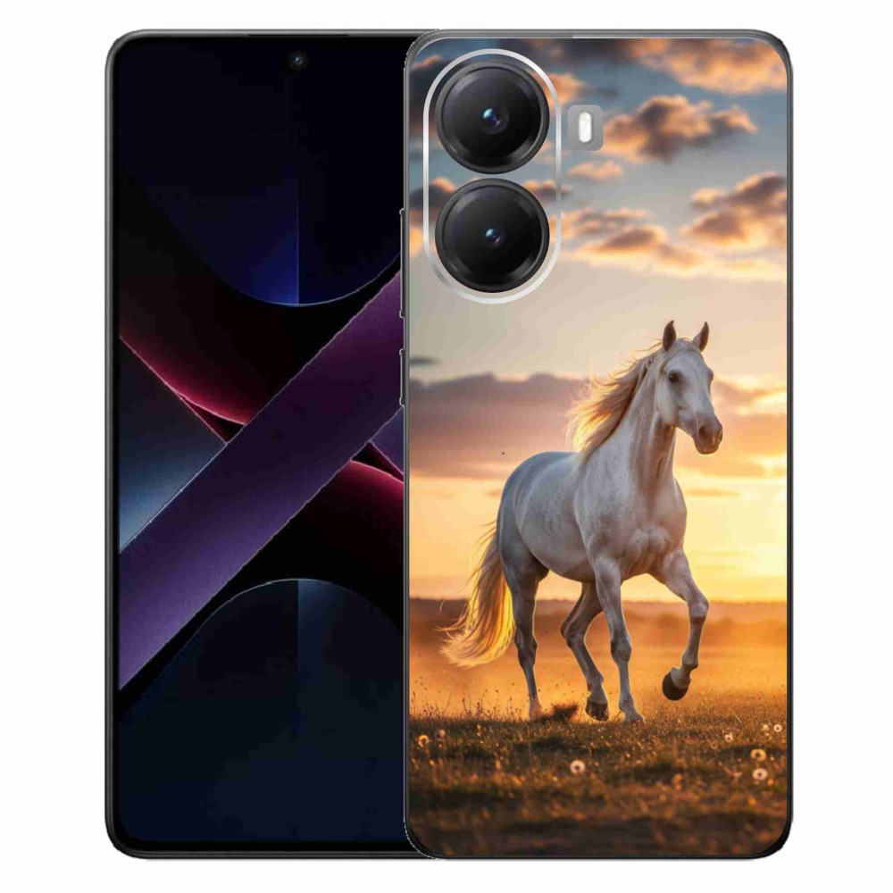 Gél borítás mmCase a Xiaomi Poco X7 Pro 5G-hez - futó fehér ló 2