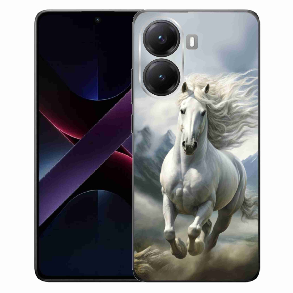 Gél borítás mmCase a Xiaomi Poco X7 Pro 5G számára - futó fehér ló 3