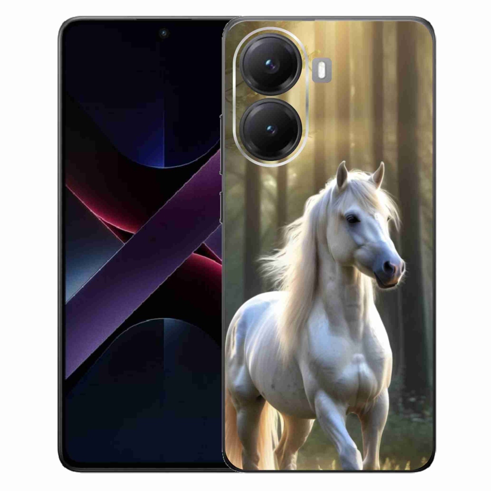 Gél borítás mmCase a Xiaomi Poco X7 Pro 5G-hez - fehér ló 3