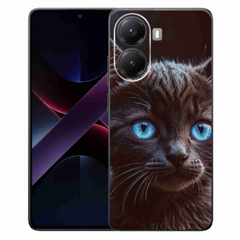 Gél borítás mmCase a Xiaomi Poco X7 Pro 5G-hez - fekete cica 2