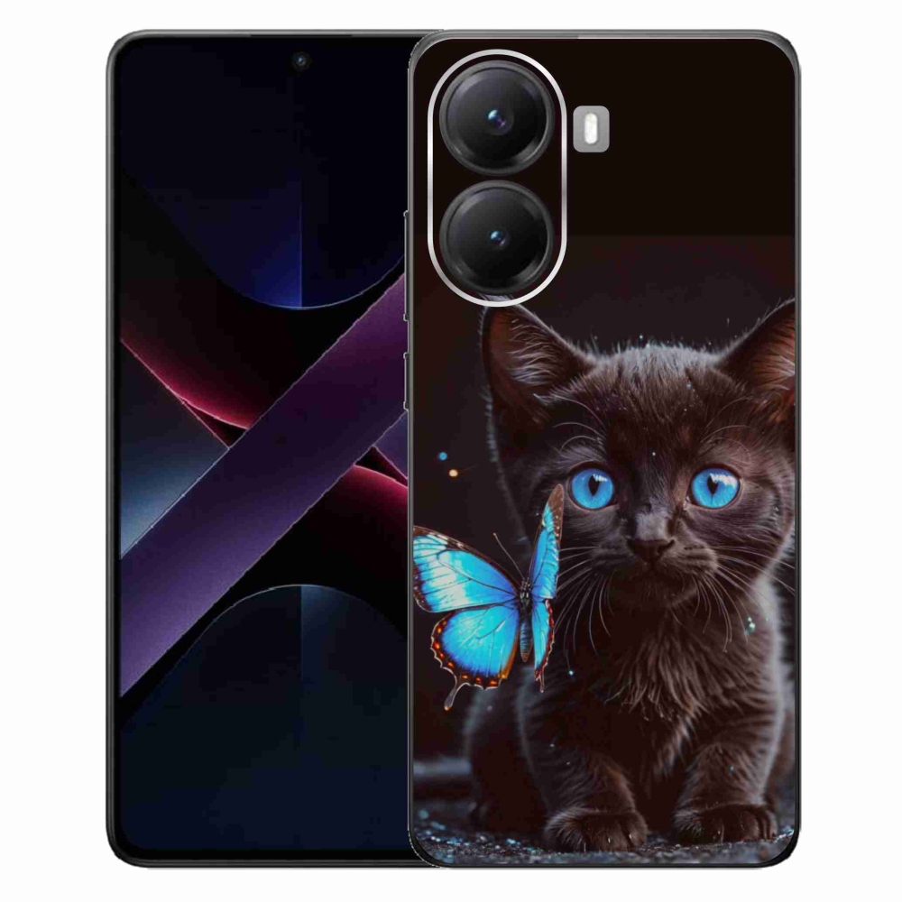 Gél borítás mmCase a Xiaomi Poco X7 Pro 5G-hez - fekete cica 3