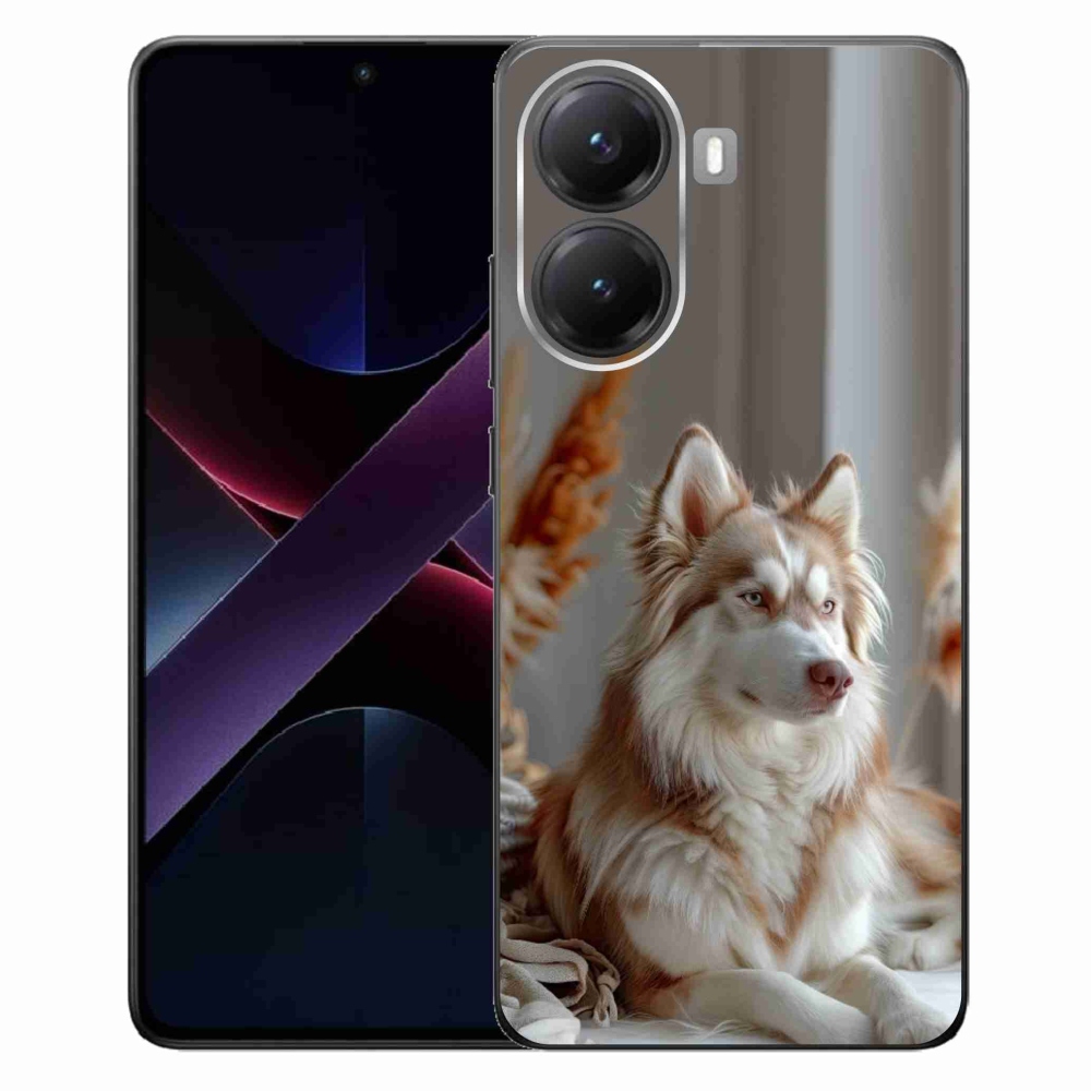 Gél borítás mmCase a Xiaomi Poco X7 Pro 5G számára - csendes szibériai husky