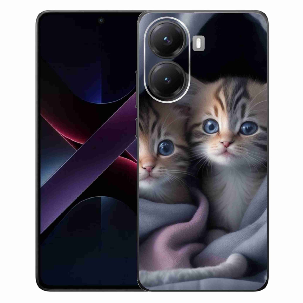 Gél borítás mmCase a Xiaomi Poco X7 Pro 5G számára - cat duo 2