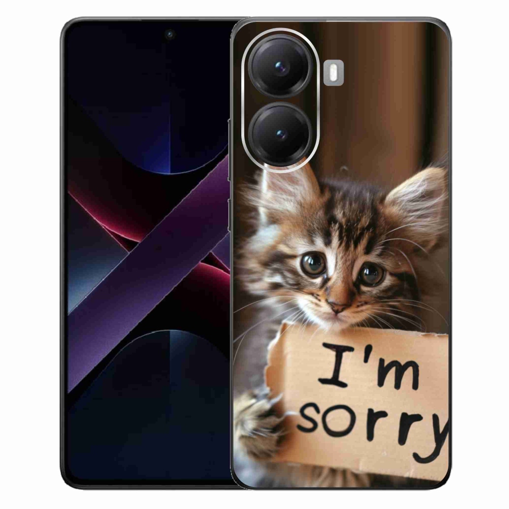 Gél borítás mmCase a Xiaomi Poco X7 Pro 5G számára - macska kifogás