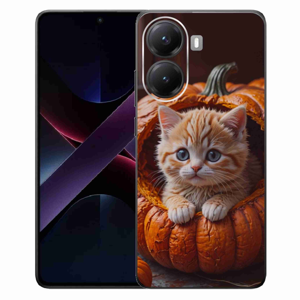 Gél borítás mmCase a Xiaomi Poco X7 Pro 5G-hez - cica és tök 2