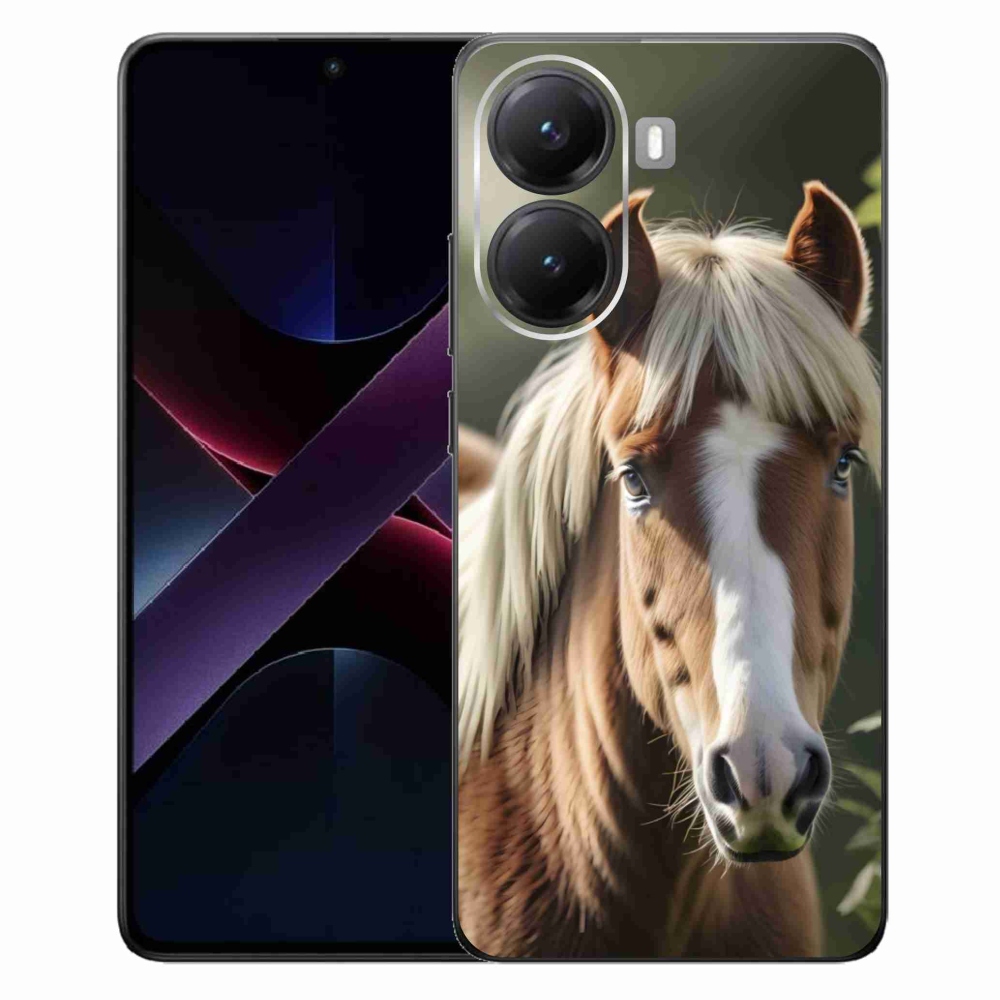 Gél borítás mmCase a Xiaomi Poco X7 Pro 5G számára - ló könnyű sörénnyel