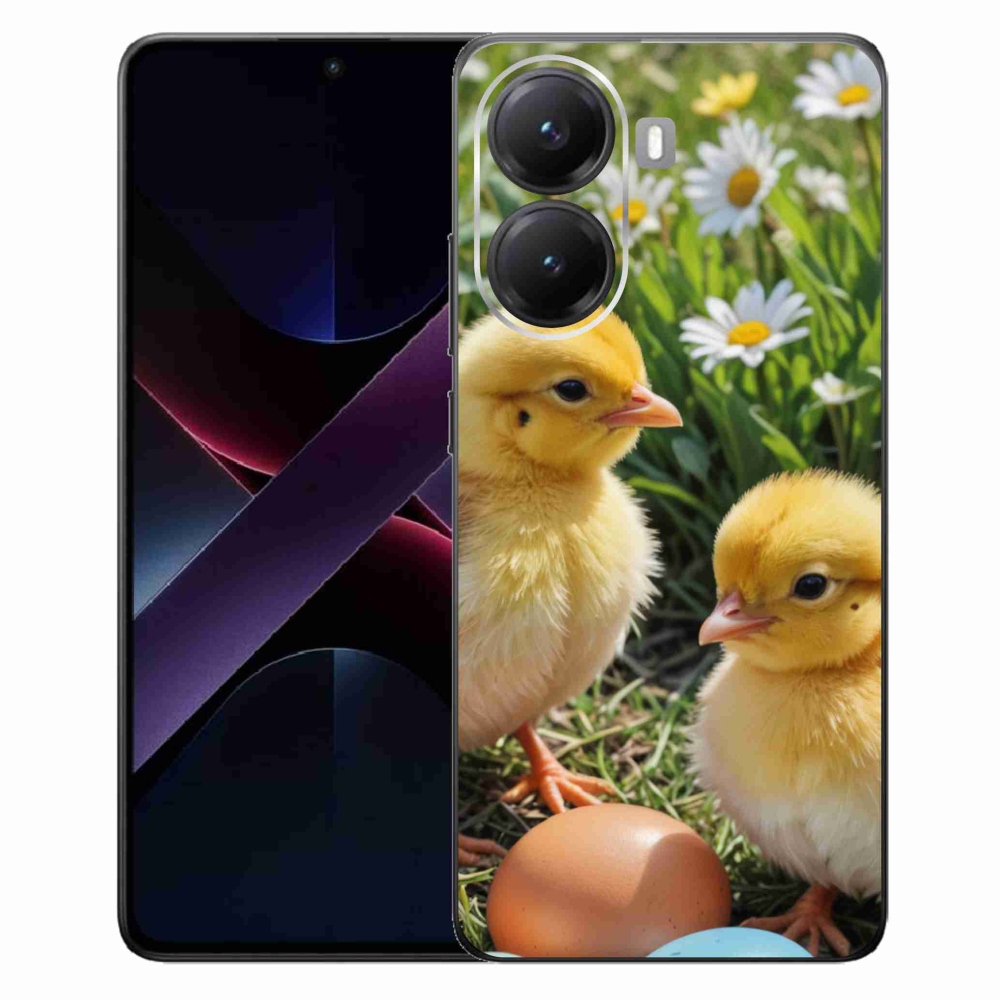 Gél borítás mmCase a Xiaomi Poco X7 Pro 5G számára - csirkék