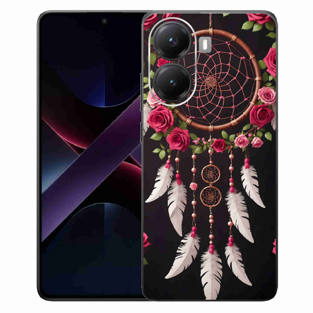 Gél borítás mmCase a Xiaomi Poco X7 Pro 5G számára - álomfogó rózsákkal