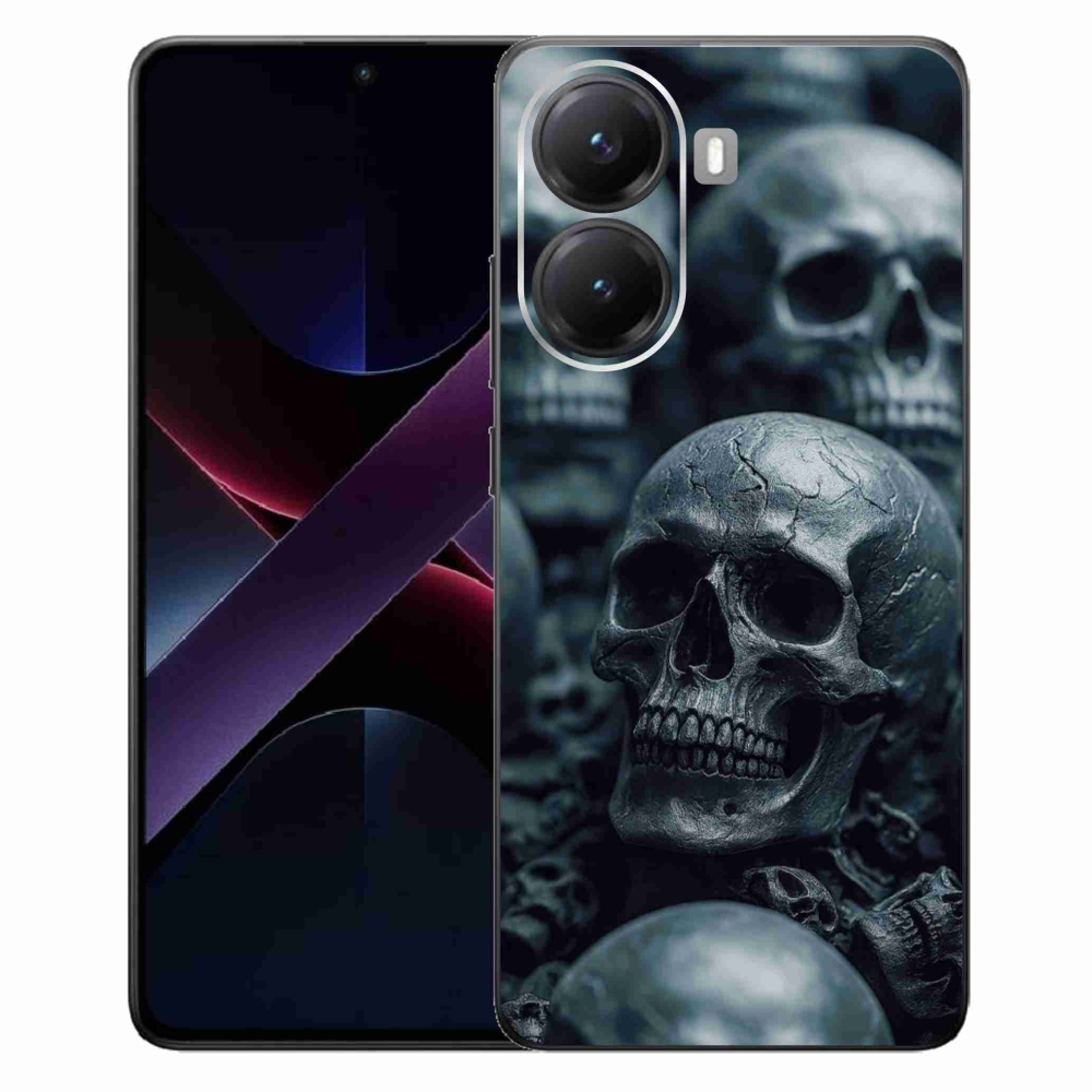Gél borítás mmCase a Xiaomi Poco X7 Pro 5G számára - koponya 2