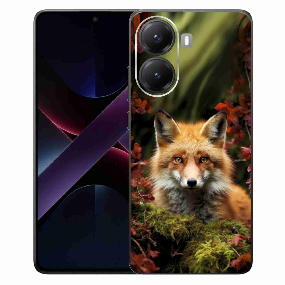 Gél borítás mmCase a Xiaomi Poco X7 Pro 5G számára - róka az erdőben