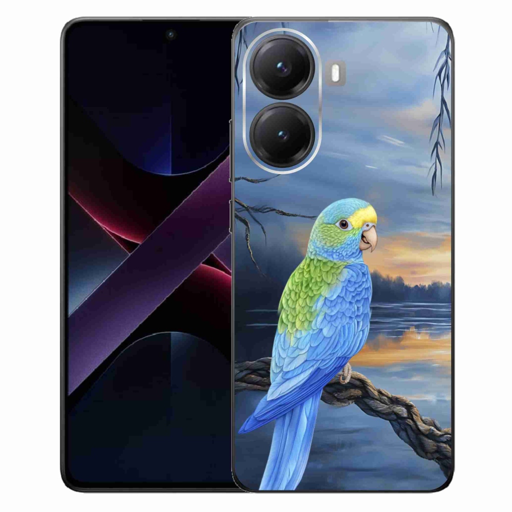 Gél borítás mmCase a Xiaomi Poco X7 Pro 5G készülékhez - kék papagáj