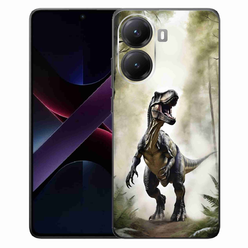 Gél borítás mmCase a Xiaomi Poco X7 Pro 5G-hez - dühös T-Rex