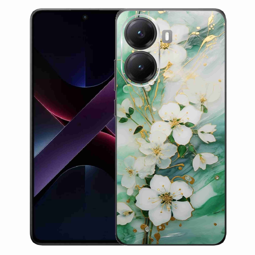 Gél borítás mmCase a Xiaomi Poco X7 Pro 5G számára - gyengéd virágok