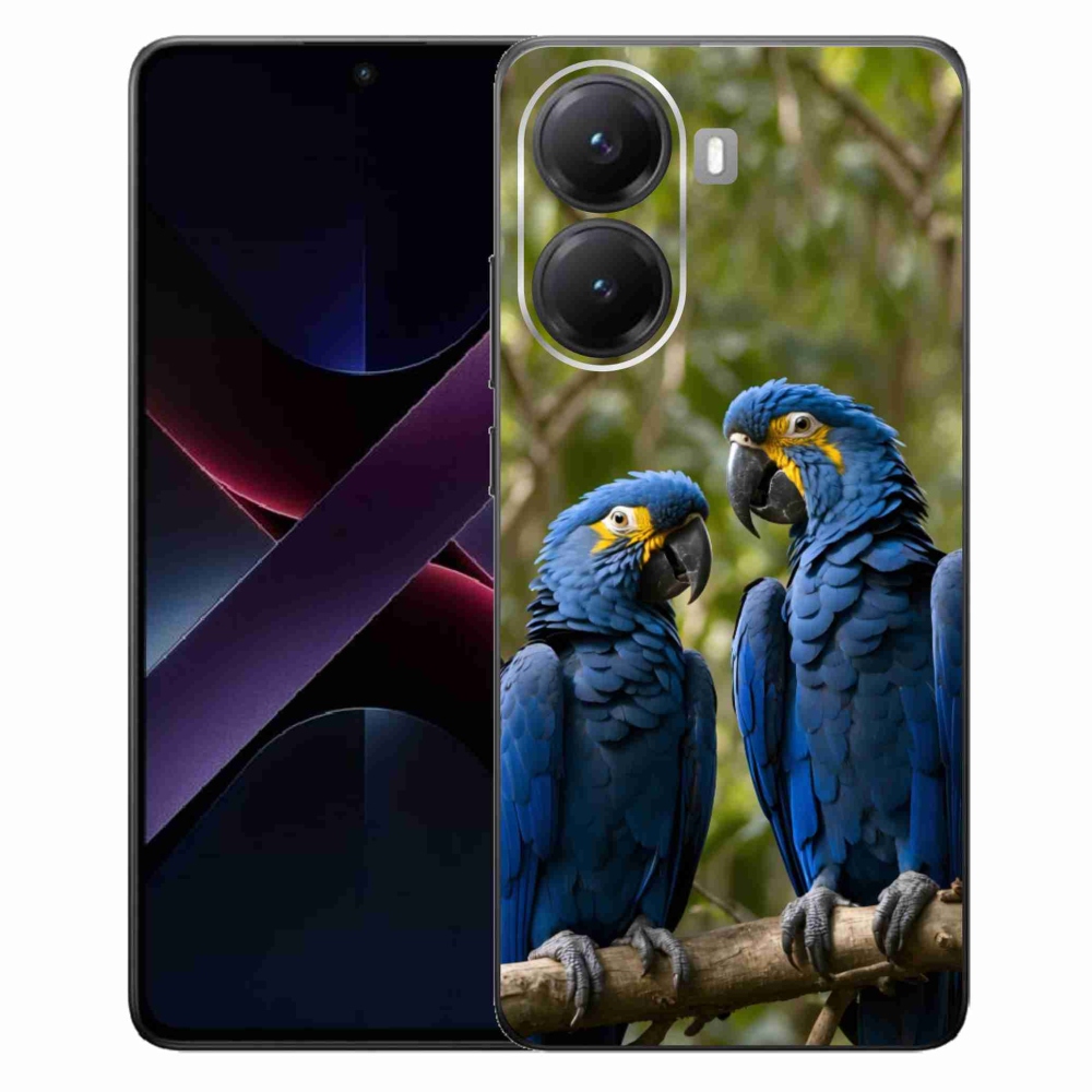 Gél borítás mmCase a Xiaomi Poco X7 Pro 5G számára - papagáj duó