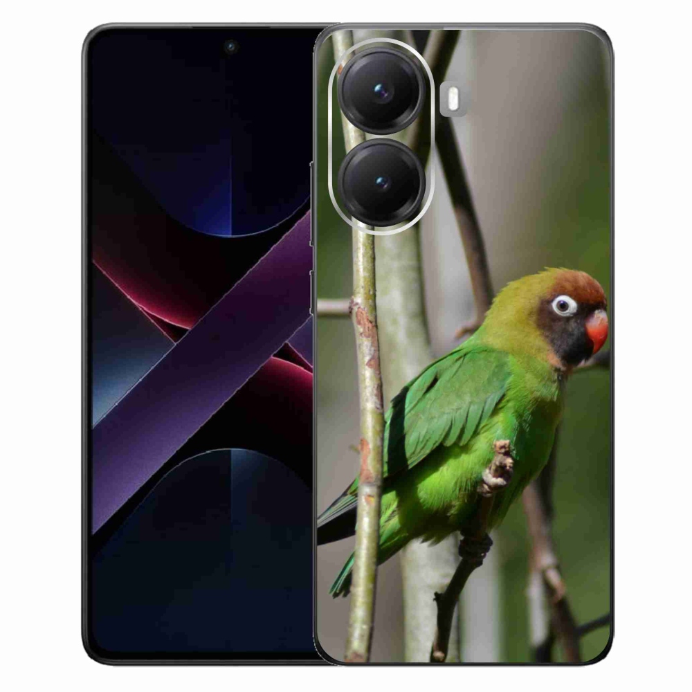 Gél borítás mmCase a Xiaomi Poco X7 Pro 5G számára - papagáj agapornis