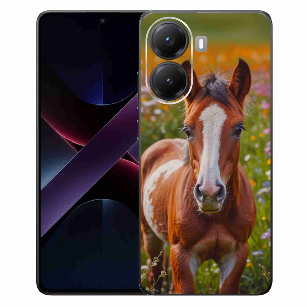 Gél borítás mmCase a Xiaomi Poco X7 Pro 5G számára - aranyos csikó