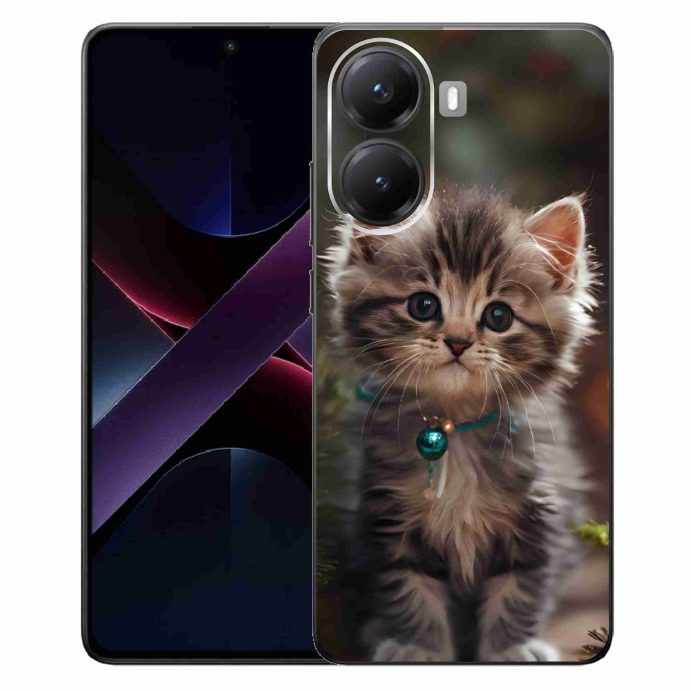 Gél borítás mmCase a Xiaomi Poco X7 Pro 5G számára - aranyos cica 11