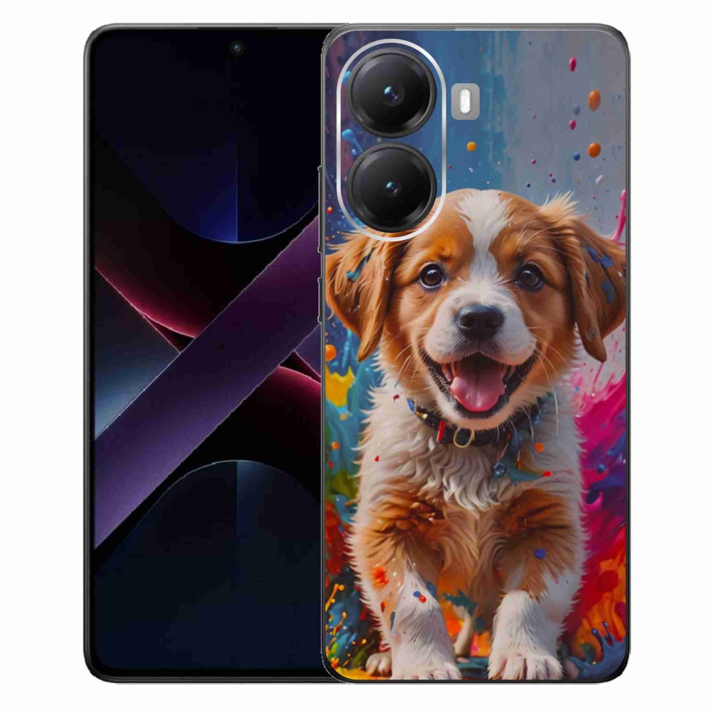 Gél borítás mmCase a Xiaomi Poco X7 Pro 5G számára - aranyos kiskutya 3