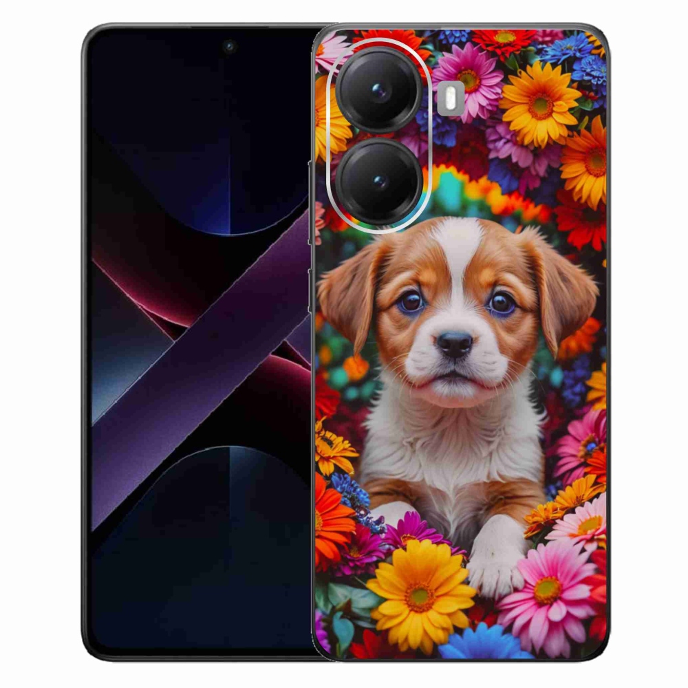 Gél borítás mmCase a Xiaomi Poco X7 Pro 5G számára - aranyos kiskutya